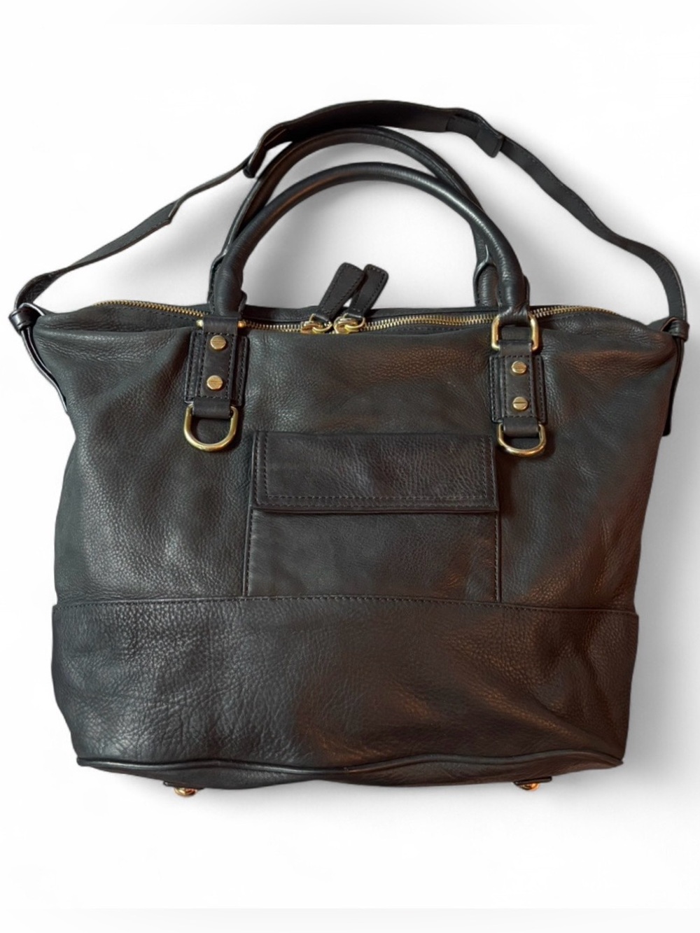 VINTAGE Y2K J.CREW PEBBLED LEATHER HANDBAG/SATCHEL